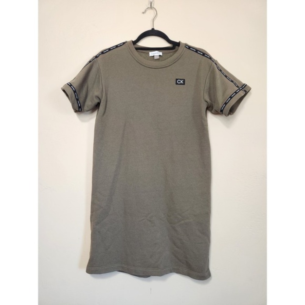 Calvin Klein Tshirt Dress Short Sleeve Green Womens Size Small‎